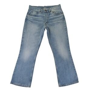 Levi's 517 Bootcut Orange Tab Womens Light Wash Denim Jeans Size 30 Stretch 90s